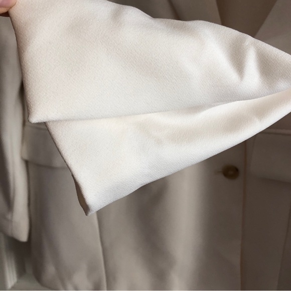 NWT ZARA Double Breasted Off White Oyster Cream Ivory Blazer S priced  to move - Picture 5 of 6